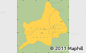 Savanna Style Simple Map of Gulu, single color outside