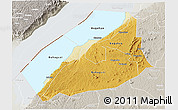 Physical 3D Map of Hoima, lighten, semi-desaturated