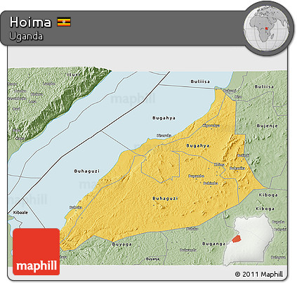 Savanna Style 3D Map of Hoima