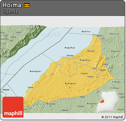 Savanna Style 3D Map of Hoima