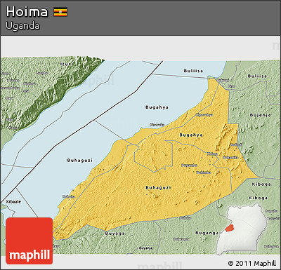 Savanna Style 3D Map of Hoima