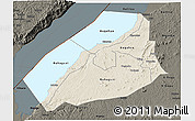 Shaded Relief 3D Map of Hoima, darken