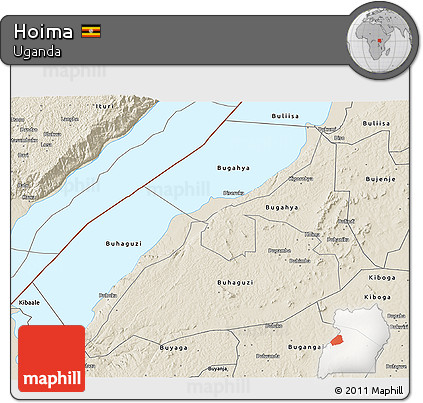 Shaded Relief 3D Map of Hoima