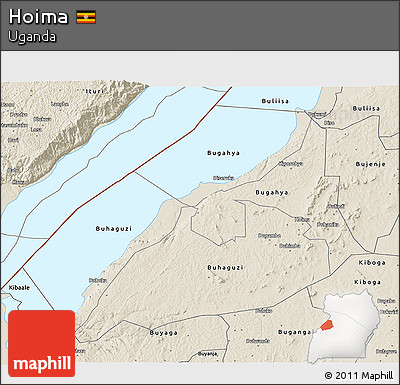 Shaded Relief 3D Map of Hoima
