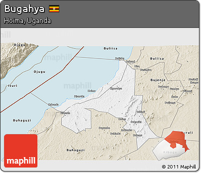 Classic Style 3D Map of Bugahya