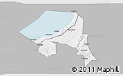 Gray 3D Map of Bugahya, single color outside