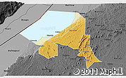 Physical 3D Map of Bugahya, darken, desaturated