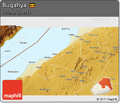 Physical 3D Map of Bugahya