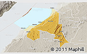 Physical 3D Map of Bugahya, lighten, semi-desaturated