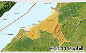 Physical 3D Map of Bugahya, satellite outside