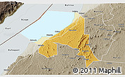 Physical 3D Map of Bugahya, semi-desaturated