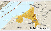 Physical 3D Map of Bugahya, shaded relief outside