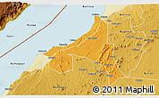 Political 3D Map of Bugahya, physical outside