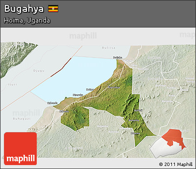 Satellite 3D Map of Bugahya, lighten