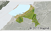 Satellite 3D Map of Bugahya, lighten, semi-desaturated