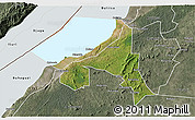 Satellite 3D Map of Bugahya, semi-desaturated