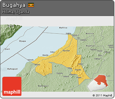 Savanna Style 3D Map of Bugahya