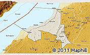 Shaded Relief 3D Map of Bugahya, physical outside
