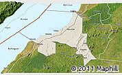 Shaded Relief 3D Map of Bugahya, satellite outside