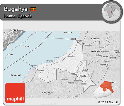 Silver Style 3D Map of Bugahya