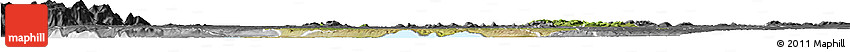 Satellite Horizon Map of Bugahya, desaturated