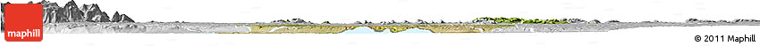 Satellite Horizon Map of Bugahya, lighten, desaturated