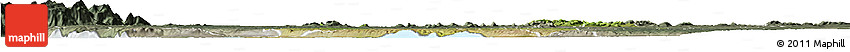 Satellite Horizon Map of Bugahya, semi-desaturated