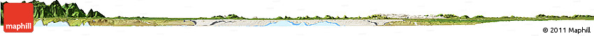 Shaded Relief Horizon Map of Bugahya, satellite outside