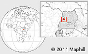 Blank Location Map of Bugahya, highlighted country