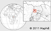 Blank Location Map of Bugahya, highlighted parent region, within the entire country