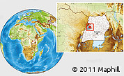 Physical Location Map of Bugahya, highlighted country, highlighted parent region