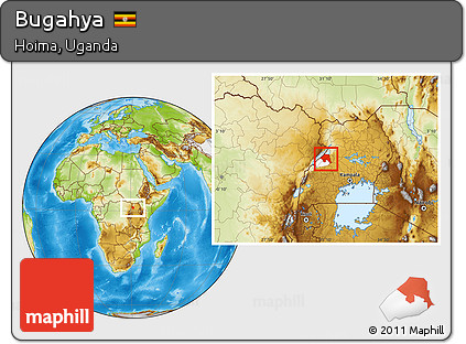 Physical Location Map of Bugahya, highlighted parent region