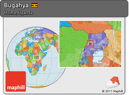 Political Location Map of Bugahya