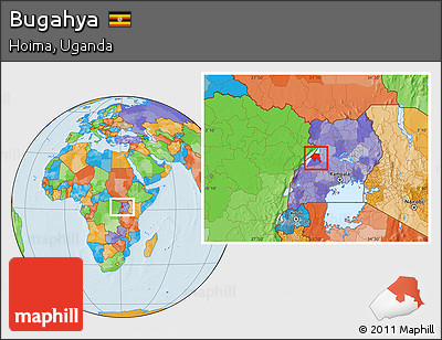 Political Location Map of Bugahya