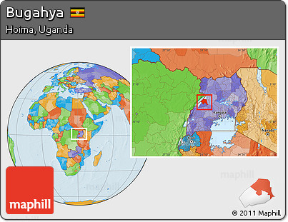 Political Location Map of Bugahya
