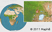Satellite Location Map of Bugahya, highlighted parent region