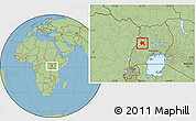 Savanna Style Location Map of Bugahya