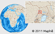 Shaded Relief Location Map of Bugahya