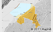 Physical Map of Bugahya, lighten, desaturated