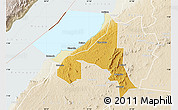 Physical Map of Bugahya, lighten