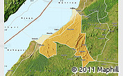 Physical Map of Bugahya, satellite outside