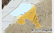 Physical Map of Bugahya, semi-desaturated