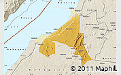 Physical Map of Bugahya, shaded relief outside