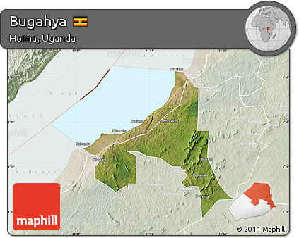 Satellite Map of Bugahya, lighten