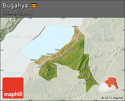 Satellite Map of Bugahya, lighten