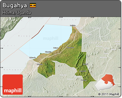Satellite Map of Bugahya, lighten
