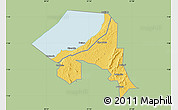 Savanna Style Map of Bugahya, single color outside