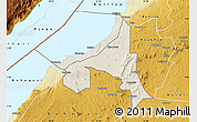 Shaded Relief Map of Bugahya, physical outside