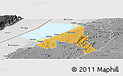 Physical Panoramic Map of Bugahya, desaturated