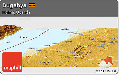 Physical Panoramic Map of Bugahya
